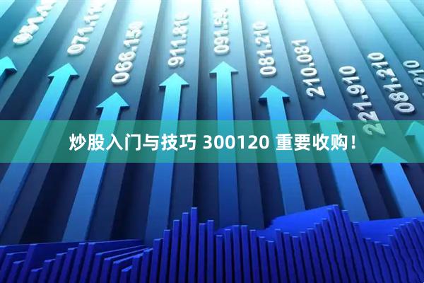 炒股入门与技巧 300120 重要收购！